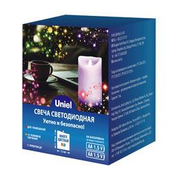 ULD-F052 RGB RC CANDLE Фигура светодиодная Свеча на батарейках 2АА (не в/к). 7,5х10 см. 1 светодиод. RGB свет. Пульт ДУ (в/к). TM Uniel - Volpe фото 16