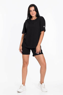 Костюм с шортами М324001Па черный