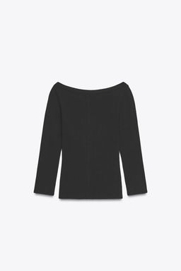 BOAT NECK T-SHIRT - Zara фото 6