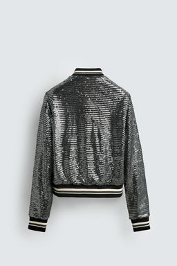 SEQUIN BOMBER JACKET - Zara фото 9