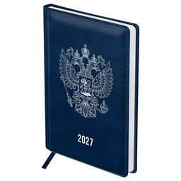 Ежедневник BG 2027г. А5 176л. кожзам "Орел" (DdA5_68198) синий