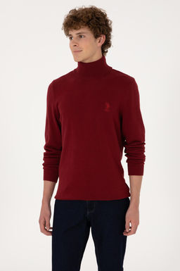 Erkek Slim Fit Bo_azl_ Yaka Bo_azl_ Basic Kazak - U.s. polo assn фото 3