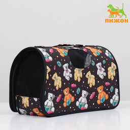 Сумка-переноска каркасная Плюшевые медведи, размер S, 37 х 15 х 22 см