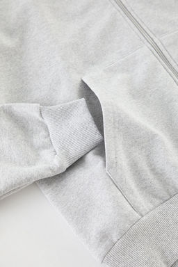 Gri Melanj Regular/Normal Kesim Fermuarl? Kapusonlu Basic Sweatshirt TMNAW25SW00114 - Trendyolmilla фото 7