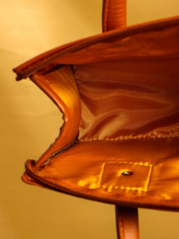 Сумка плетёная на молнии из пандана, 30×10×35 см, светло-коричневая