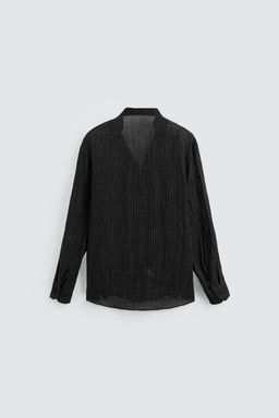 SEMI-SHEER TEXTURED SHIRT - Zara фото 7