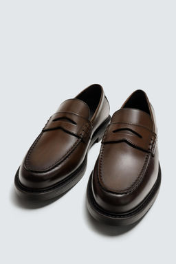 LEATHER PENNY LOAFERS