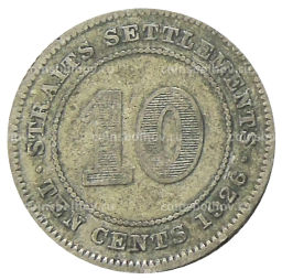 10 центов 1926 года Стрейтс Сетлментс