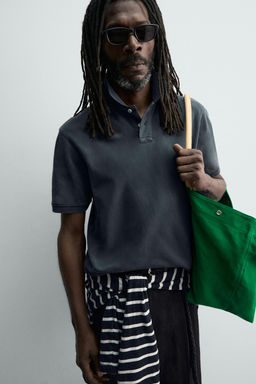 POLO PIQU? LAVADO AARON LEVINE X ZARA / Marino