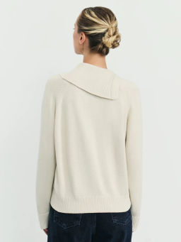 Джемпер из хлопка с пуговицами на воротнике / Zarina  фото 5