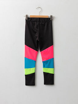 Beli Lastikli Renk Bloklu K?z ?ocuk Uzun Tayt - Waikiki фото 2