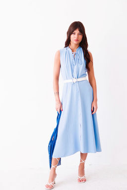 Martichelli Платье, как из к/ф "Красотка", голубое