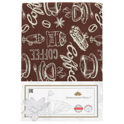 Скатерть 150х145см Эспрессо, вид 1, длина стола до 110см, на 4 персоны, рогожка (хлопок 100%) 171г/м2, упаковка классическая, пакет ПВХ 28х41см, Домашняя мода (Россия)  фото 5