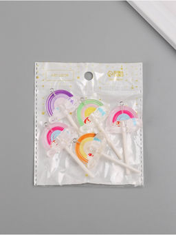 Цена за 5 шт. Подвеска для творчества акрил «Радуга и тучки», 6×3.5×1 см, МИКС