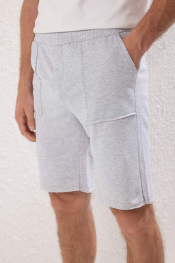 TRENDYOL MAN Gri Melanj-Siyah 2li Paket Regular/Normal Kesim Dikis Detayl? Kal?n Sort TMNSS25SR00053 - Trendyolmilla фото 5