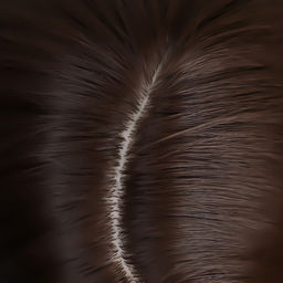 Парик искусственный, имитация кожи, 60 см, 270 г, русый