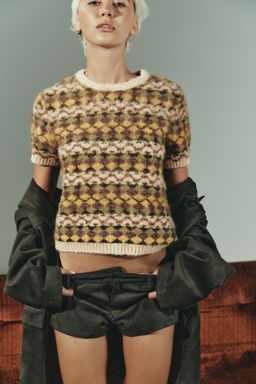 BRUSHED-EFFECT JACQUARD KNIT JUMPER - Zara фото 2