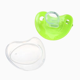 Пустышка ортодонтическая, с колпачком и держателем, от 0 мес.