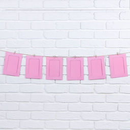 Гирлянда для фотографий с прищепками «Розовая», 6 шт.