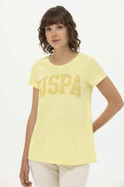 Женская светло-желтая базовая футболка - U.s. polo assn фото 11