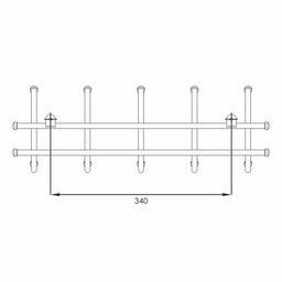 Вешалка "Норма-5" 48*17*80 (бел.,медн.,серебр.,черн.) арт. ВН 24