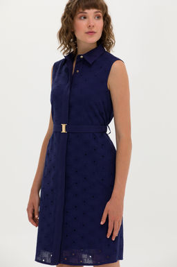 Женское темно-синее плетеное платье - U.s. polo assn фото 3