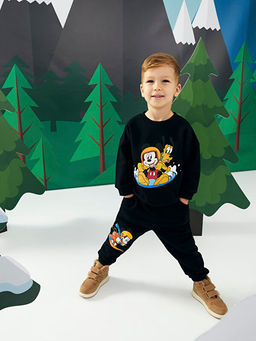 Bisiklet Yaka Uzun Kollu Disney Bask?l? Erkek Bebek Sweatshirt - Waikiki фото 3