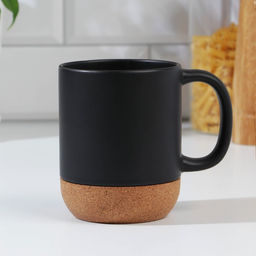 Кружка керамическая с пробковым дном Будь первым, 400 мл