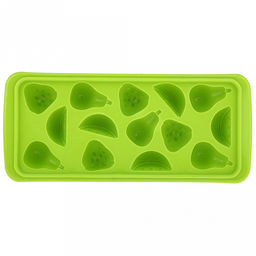 Форма для льда пластмассовая (мармелада) "Фрукты - 14 штук" 25х11см h3см, цвета в ассортименте: белый, светло-розовый, сиреневый, голубой, в п/эт пакете (Китай)