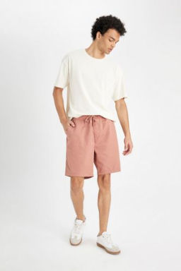 Relax Fit Gabardin Bermuda Sort