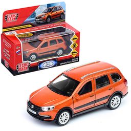 Машина металл Lada Granta Cross 12 см, (двери, багаж, инерц, золотой)