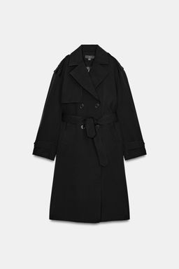 LONG WINDPROOF WATER-REPELLENT TRENCH COAT WITH BELT - Zara фото 4