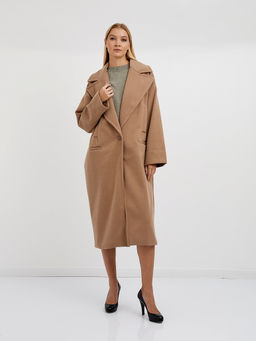 Пальто женское из полиэстера длины миди на пуговице - Glenfield фото 3