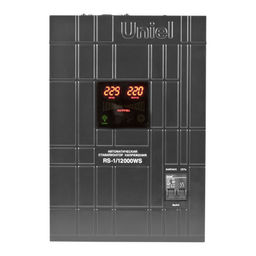 RS-1/12000WS Стабилизатор напряжения Uniel релейный однофазный настенный, с гальванической развязкой, 12000ВА