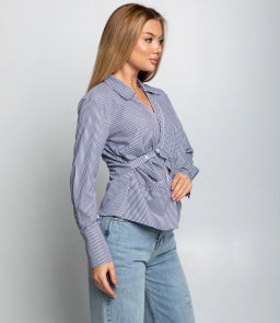 Блуза #КТ2698, тёмно-синий