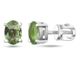 Серьги, празиолит кварц, Ю-25006р
