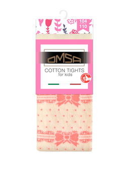 (Omsa) Collant 12P32-1 с рисунком (бантики)