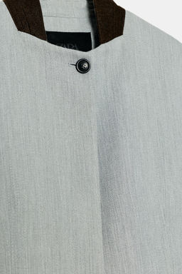 ZW COLLECTION CONTRAST COLLAR BLAZER - Zara фото 18