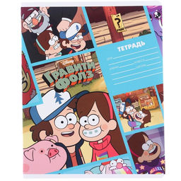 Цена за 20 шт. Тетрадь в линейку 24 листа, 5 видов МИКС, обложка мелованный картон, «Гравити Фолз»