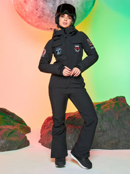 Женский сноубордический горнолыжный комбинезон Alpha Endless Aeternitas 223/2305 BLK - Черный  фото 21