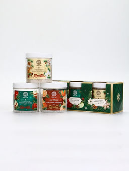 Соль для ванны, набор 3 шт х 200 г, мандарин, яблочный пунш, имбирное печенье, URAL LAB