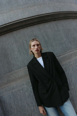 OVERSIZED DOUBLE-BREASTED BLAZER - Zara фото 2
