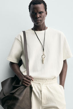 TEXTURED RELAXED FIT T-SHIRT - Zara фото 5