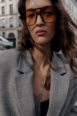 HERRINGBONE BLAZER WITH SHOULDER PADS - Zara фото 7