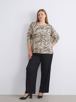 Beli Lastikli Dokulu Kad?n Pantolon