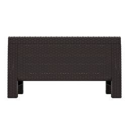 Стол садовый «Ротанг», 76.5×57×42 см, пластиковый, цвет мокко