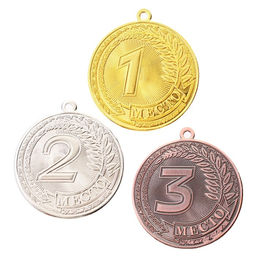 Цена за 2 шт. Медаль призовая «3 место» бронза 196, d=5 см, без ленты