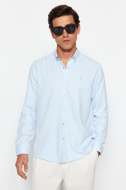 TRENDYOL MAN Gri Regular Nak?sl? Kolay Utulenebilir Smart Oxford Gomlek TMNAW24GO00089 - Trendyolmilla фото 4