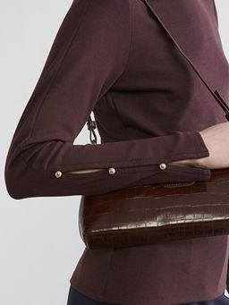 Bisiklet Yaka Fitilli Kad?n Ti??rt