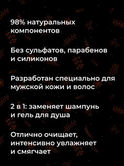 Шампунь-гель 2 в 1 для мужчин Chocolate playboy с афродизиаками SIBERINA